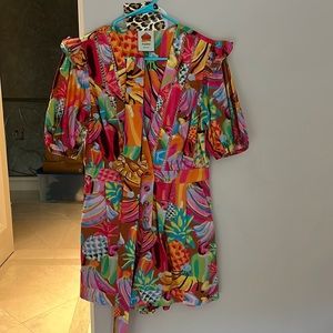 Bright colored shorts romper